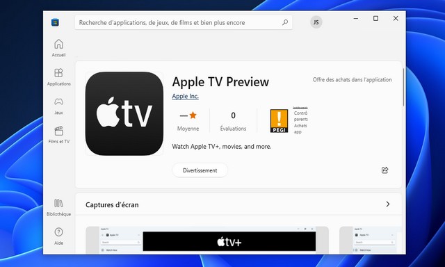 Comment installer l'application Apple TV sur Windows 11