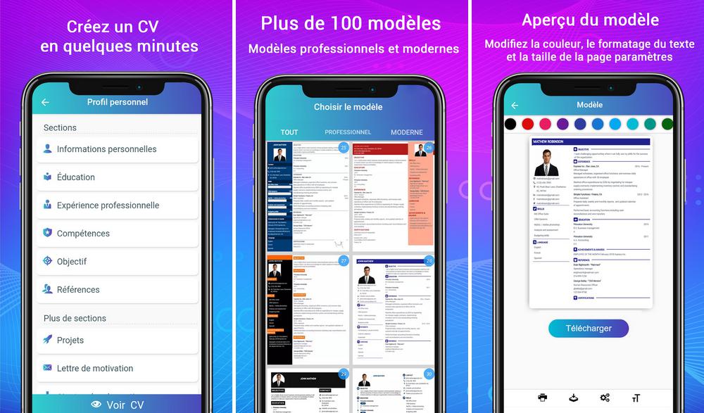 Créer CV, Lettre de motivation