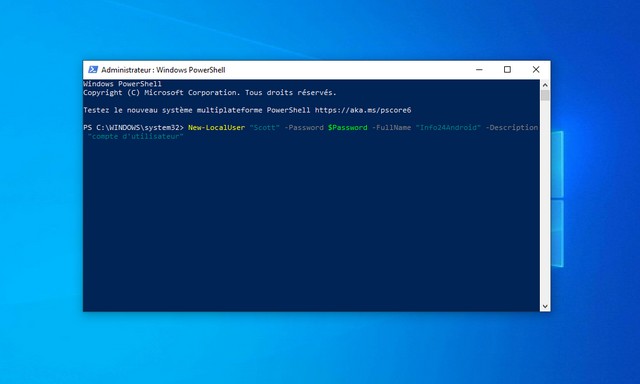 Create a new user account with PowerShell
