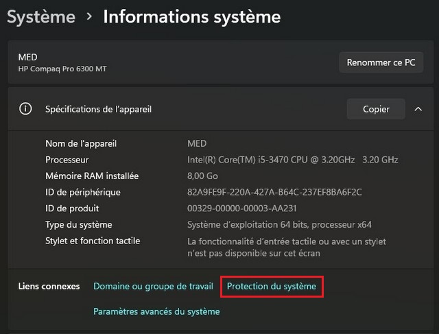 Protection du système