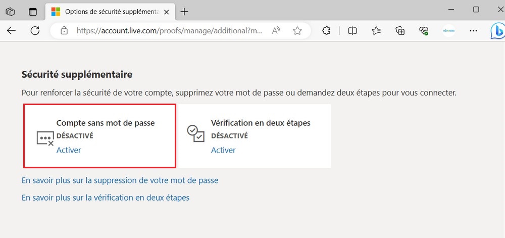 Supprimer code PIN sous Windows 11