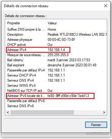 Trouver son adresse IP sous Windows 10