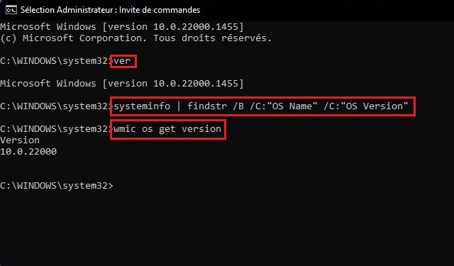 Vérifier la version de Windows 11