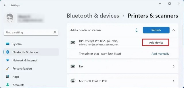 connecter une imprimante sans fil sous Windows 11