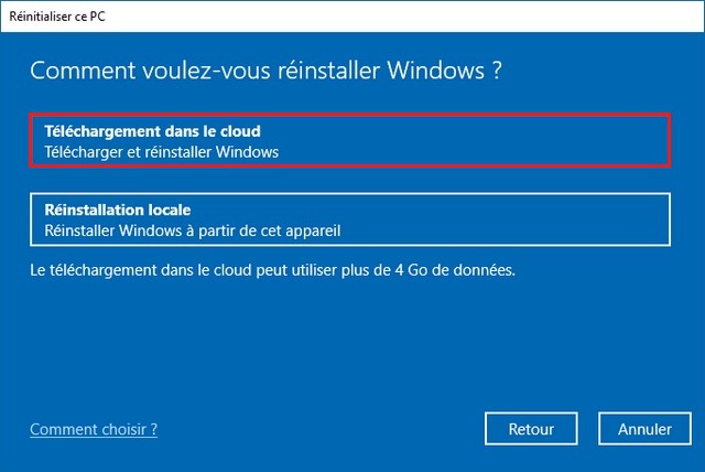 Réinitialiser Windows 10 et conserver vos fichiers