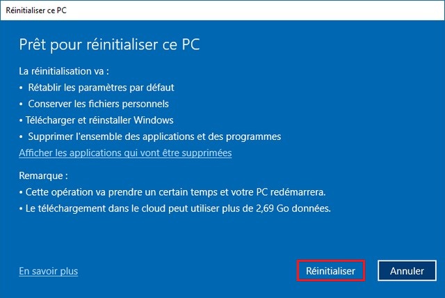 Réinitialiser Windows 11 et conserver vos fichiers