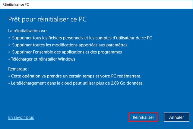 Réinitialiser son PC Windows 11
