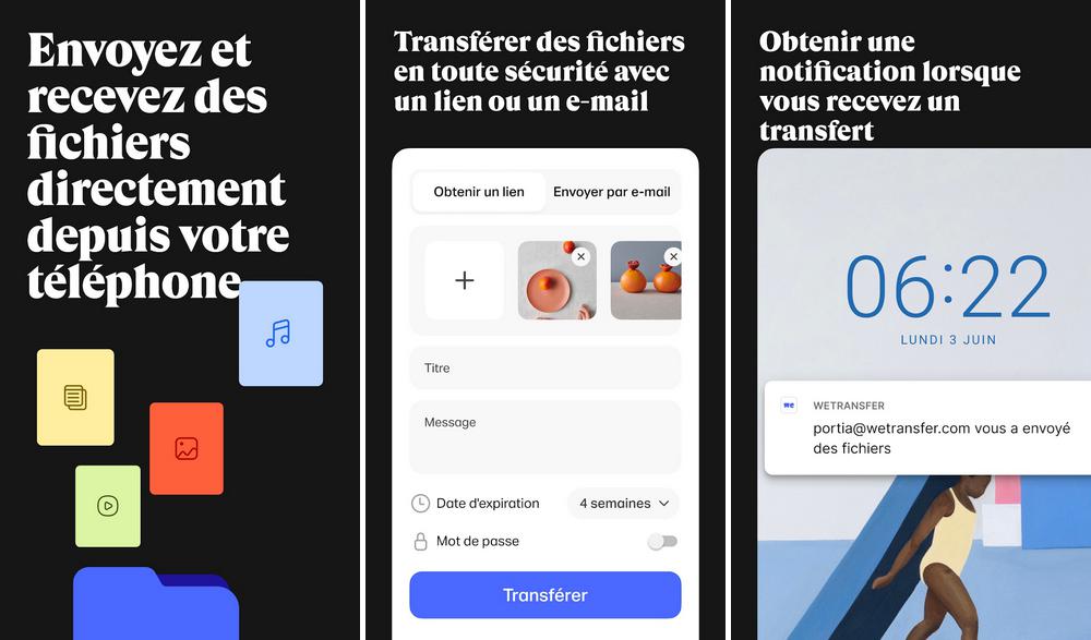 WeTransfer - application de partage de fichiers