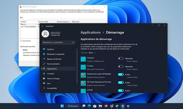 Accélérer le démarrage de Windows 11