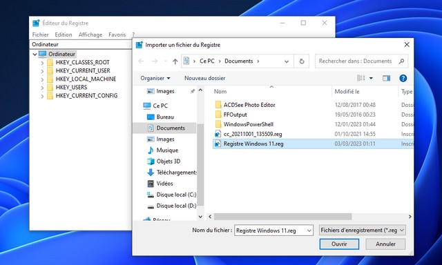 Comment sauvegarder et restaurer le registre sous Windows 11
