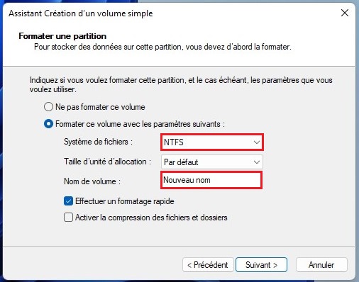Créer une partition sur Windows 11