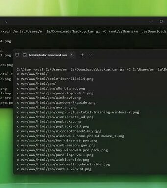 Décompresser ou extraire des fichiers .tar.gz sous Windows 11