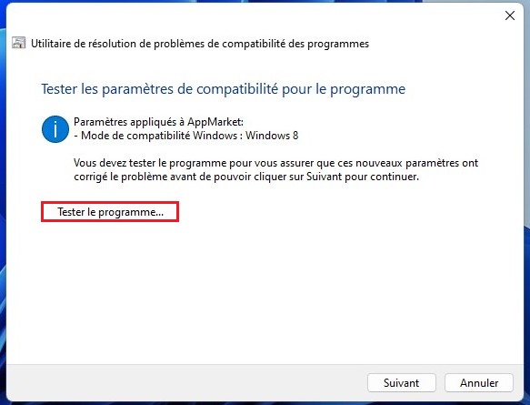 Exécuter un ancien logiciel sur Windows 11