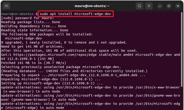 Installer Microsoft Edge Insider