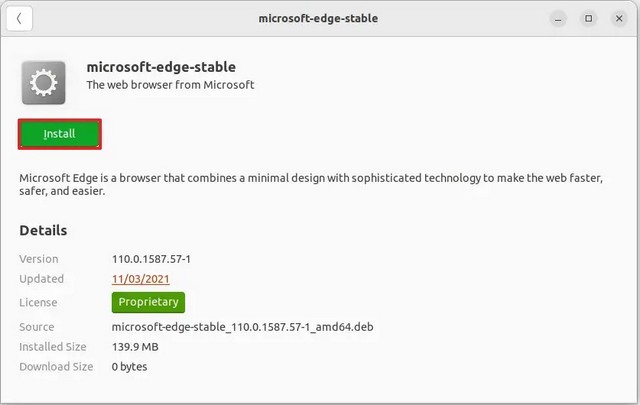 Installer Microsoft Edge sur Linux