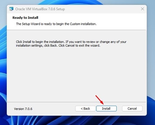 Installer Virtualbox sous Windows 11