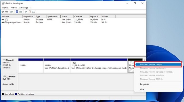 Nouveau volume simple