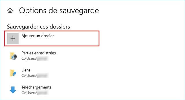 Sauvegarder ces dossiers