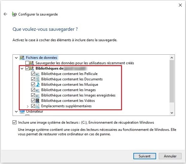 Sauvegarder des fichiers sur Windows 10