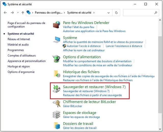 Sauvegarder et restaurer vos fichiers sous Windows 10