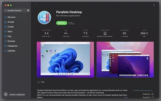 installer Parallels Desktop