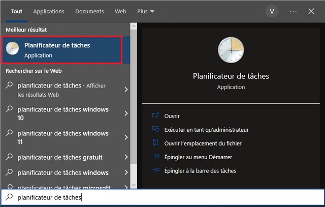 planificateur de tâches