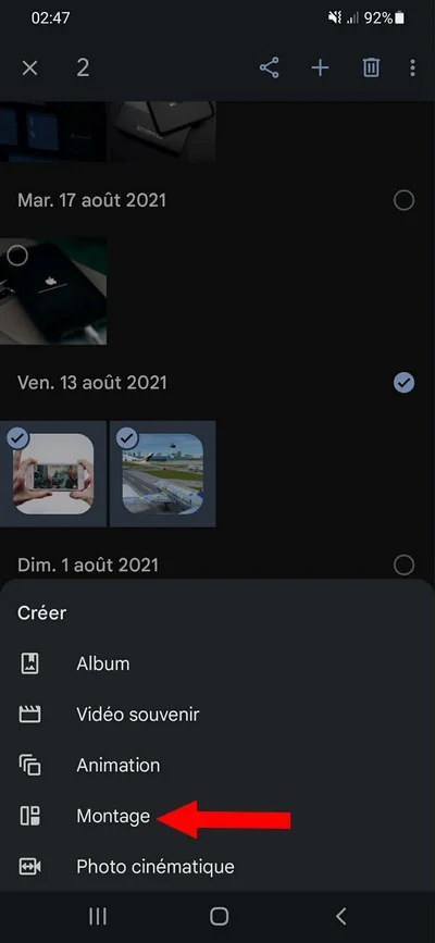 Combiner des photos avec Google Photos