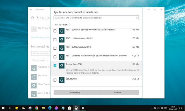 Comment installer OpenSSH sur Windows 10