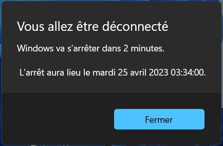 Programmer le redémarrage dans Windows 11