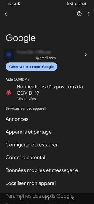 Reconnecter votre compte Google
