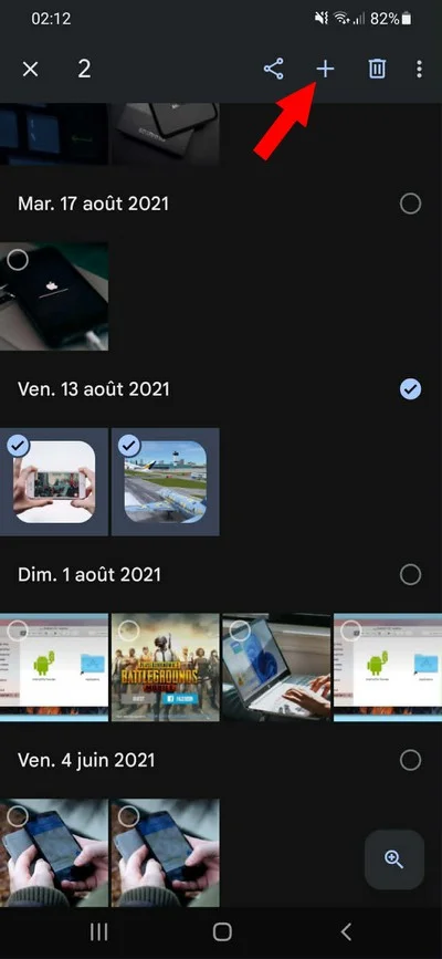Sélectionnez les deux images