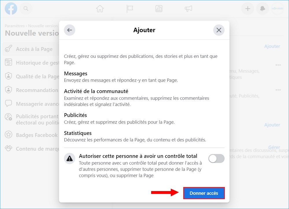 Ajouter un administrateur à votre page Facebook