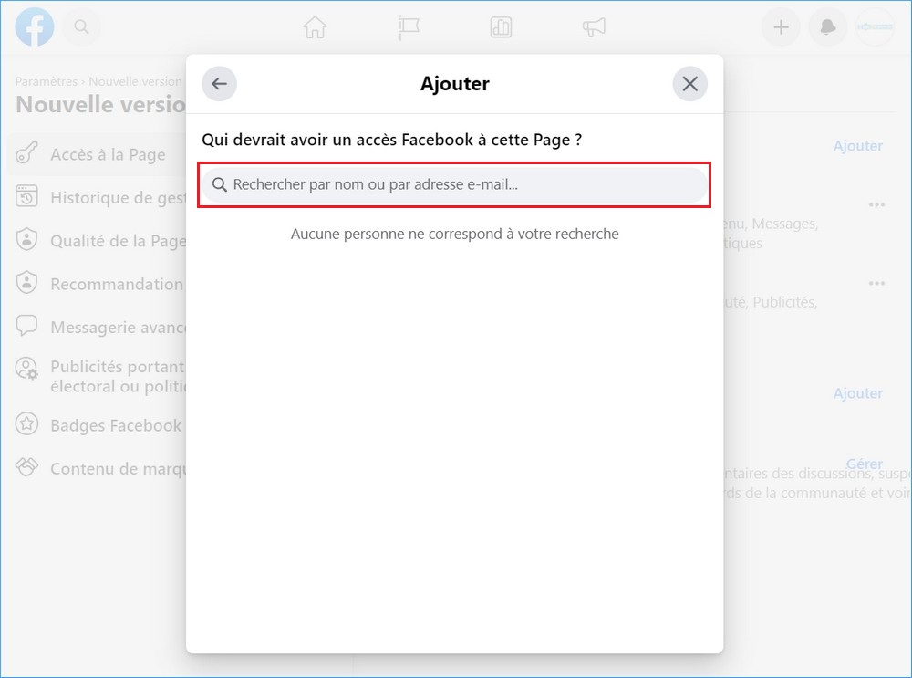 Ajouter un administrateur sur une page Facebook