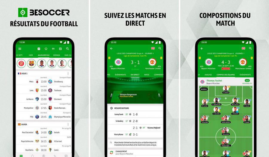 BeSoccer - meilleure application de football européen