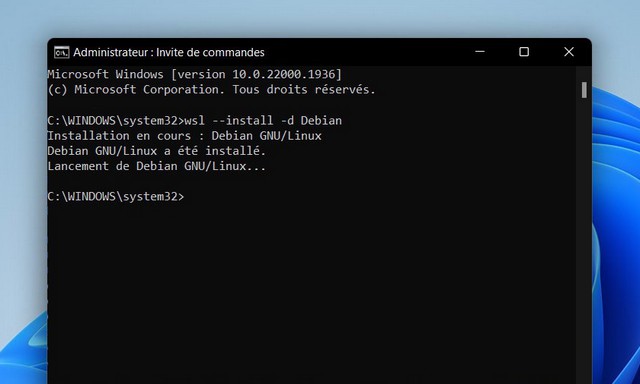 Comment installer WSL sur Windows 11