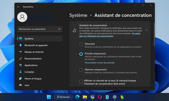 Comment utiliser l'Assistant de concentration dans Windows 11