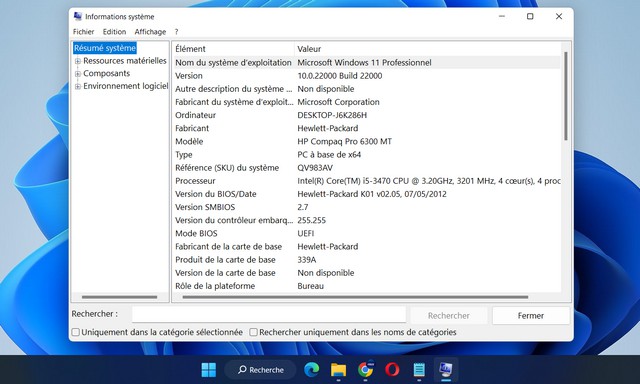 Comment vérifier les spécifications sur un PC Windows 11