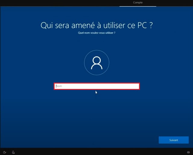 Installer Windows 10 sans compte Microsoft