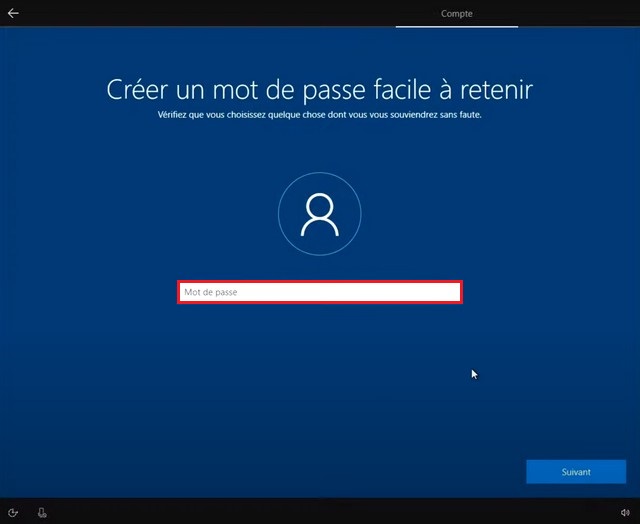 installer Windows 10 sans compte Microsoft