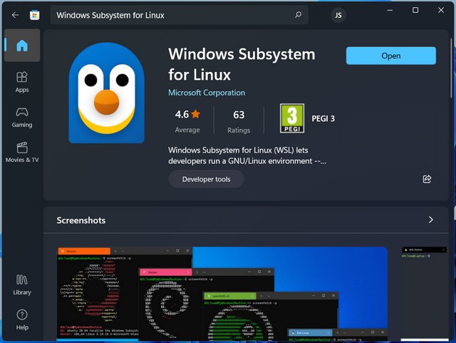 Installer Windows Subsystem for Linux (WSL)