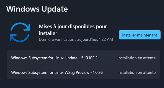 Les mises à jour automatiques de WSL