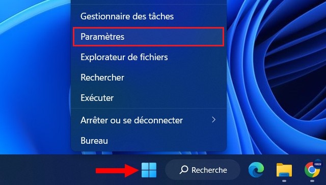 Sélectionnez Paramètres