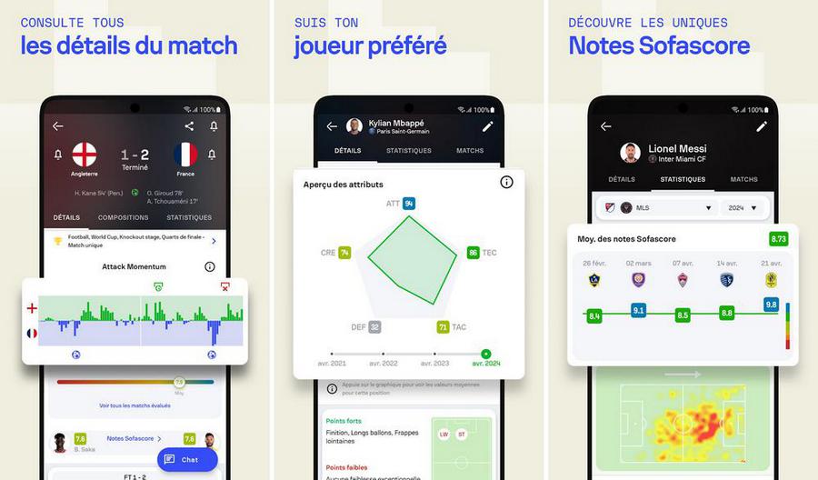 Sofascore - meilleure application de football européen