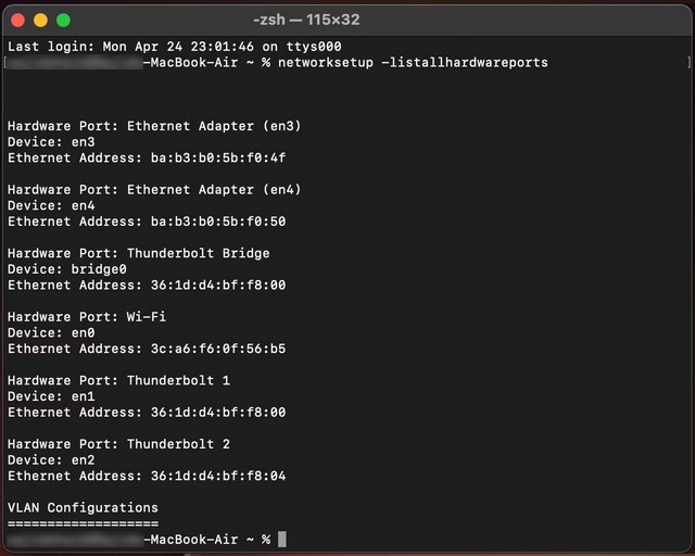 Find your Mac address