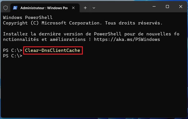 Vider le cache DNS avec PowerShell