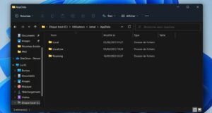 Comment trouver le dossier AppData dans Windows 11