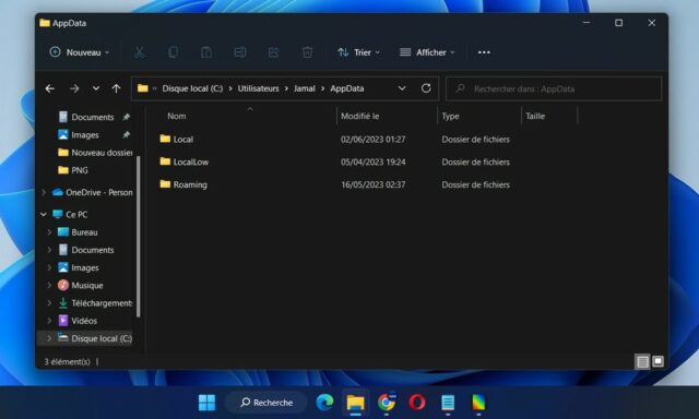 Comment trouver le dossier AppData dans Windows 11