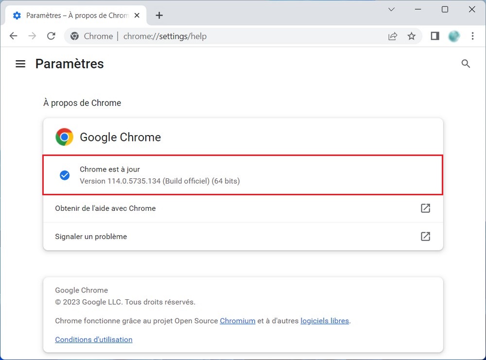 Mettre à jour Google Chrome