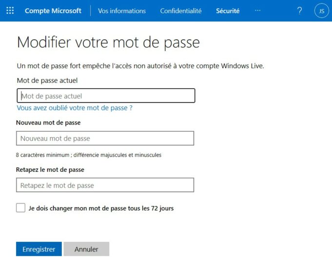 Comment changer le mot de passe Windows 11