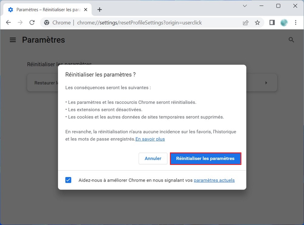 Supprimer les virus de Google Chrome